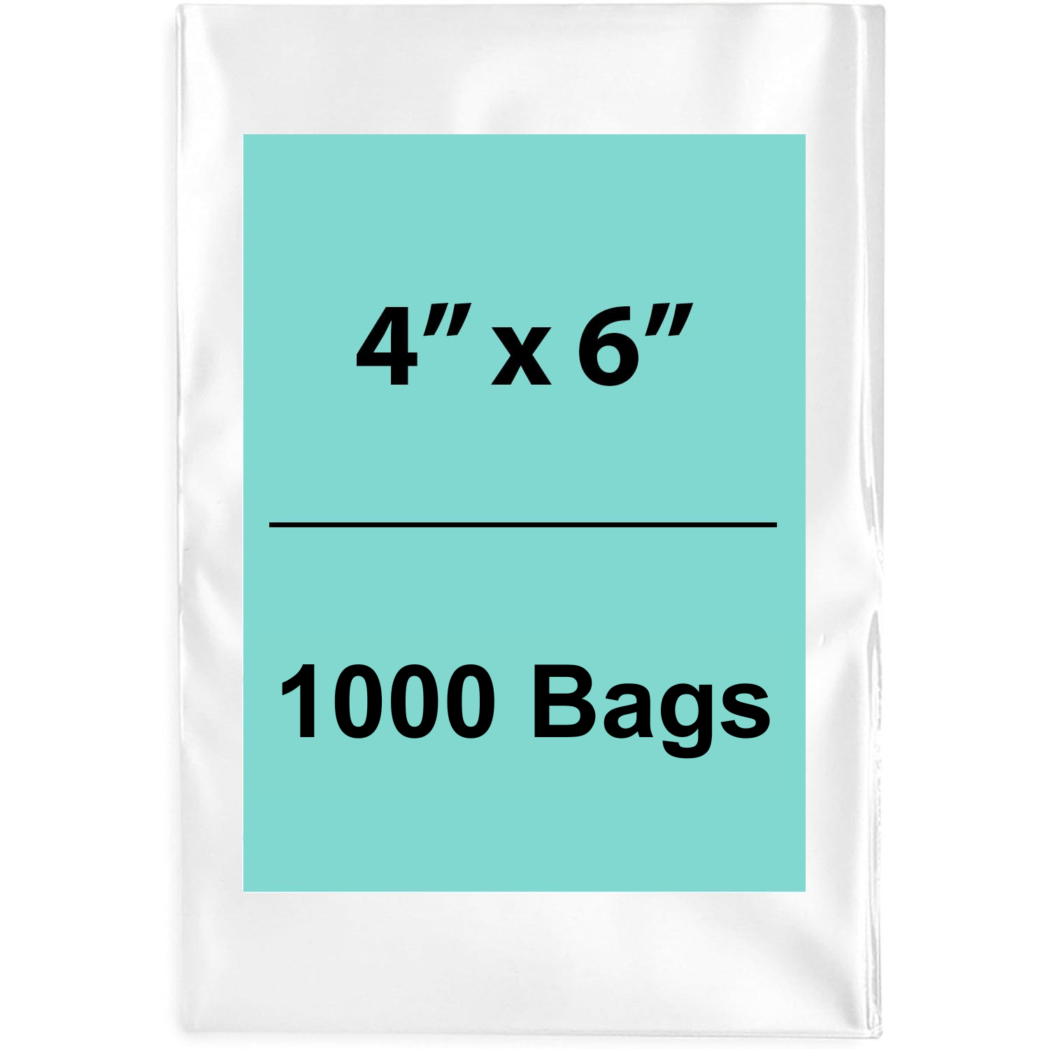 4X6 inches Clear Flat Poly Bags 1.5Mil Open Top (LDPE)