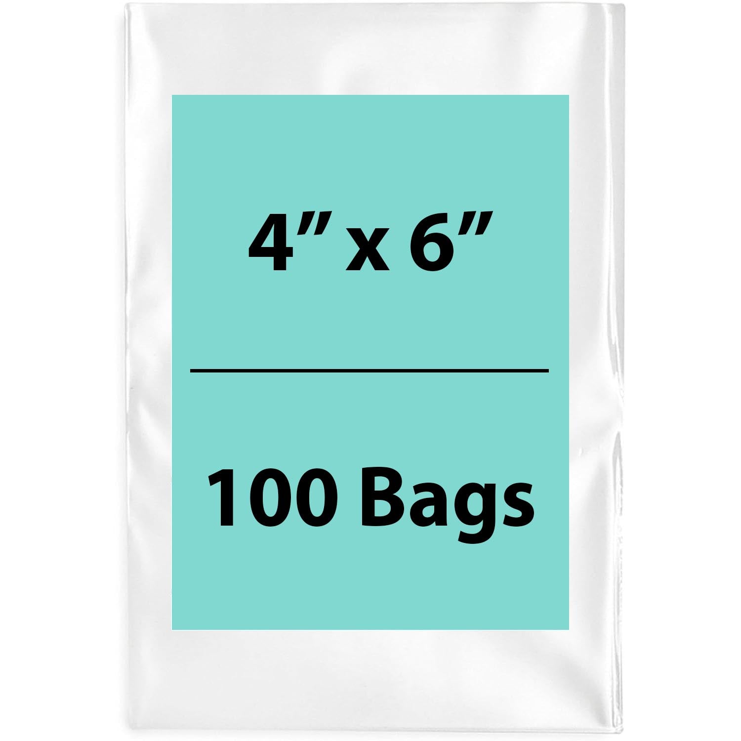 Clear Poly Bags Flat 1.5 Mil Thickness Size: 4 (width) inch X 6 (Height) inch