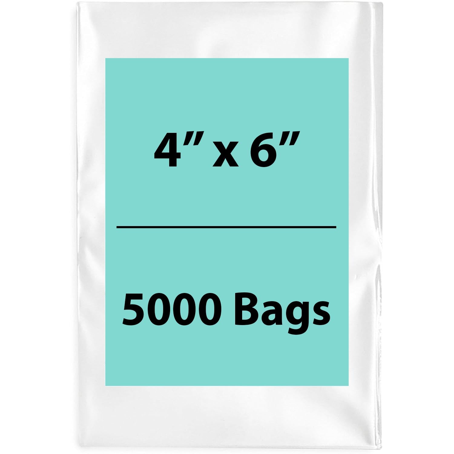 Clear Poly Bags Flat 1.5 Mil Thickness Size: 4 (width) inch X 6 (Height) inch