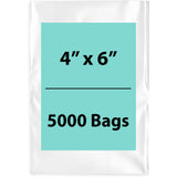 Clear Poly Bags Flat 1.5 Mil Thickness Size: 4 (width) inch X 6 (Height) inch