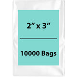2X3 inches Clear Flat Poly Bags 1.5Mil Open Top (LDPE)