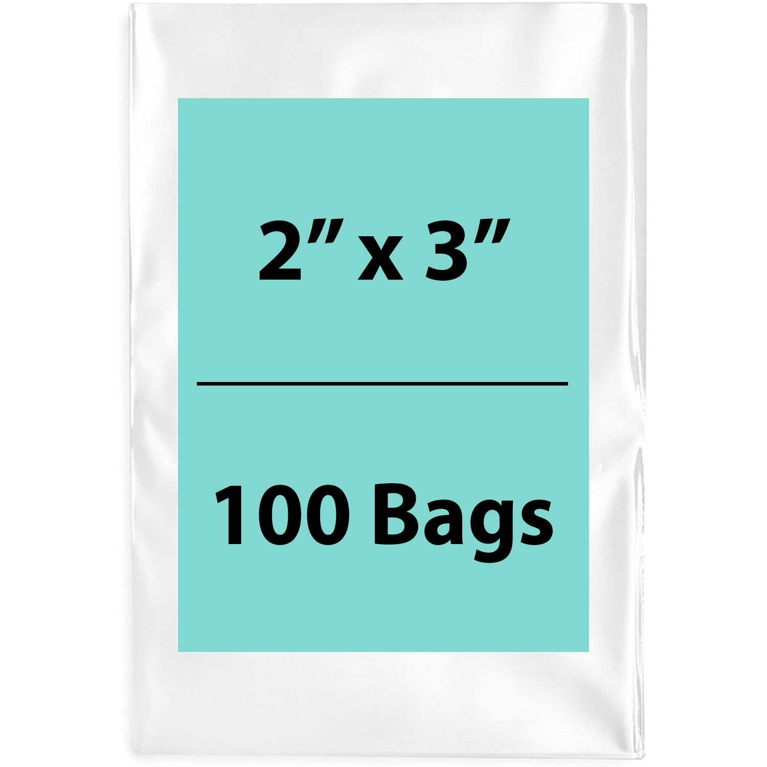 2X3 inches Clear Flat Poly Bags 1.5Mil Open Top (LDPE)