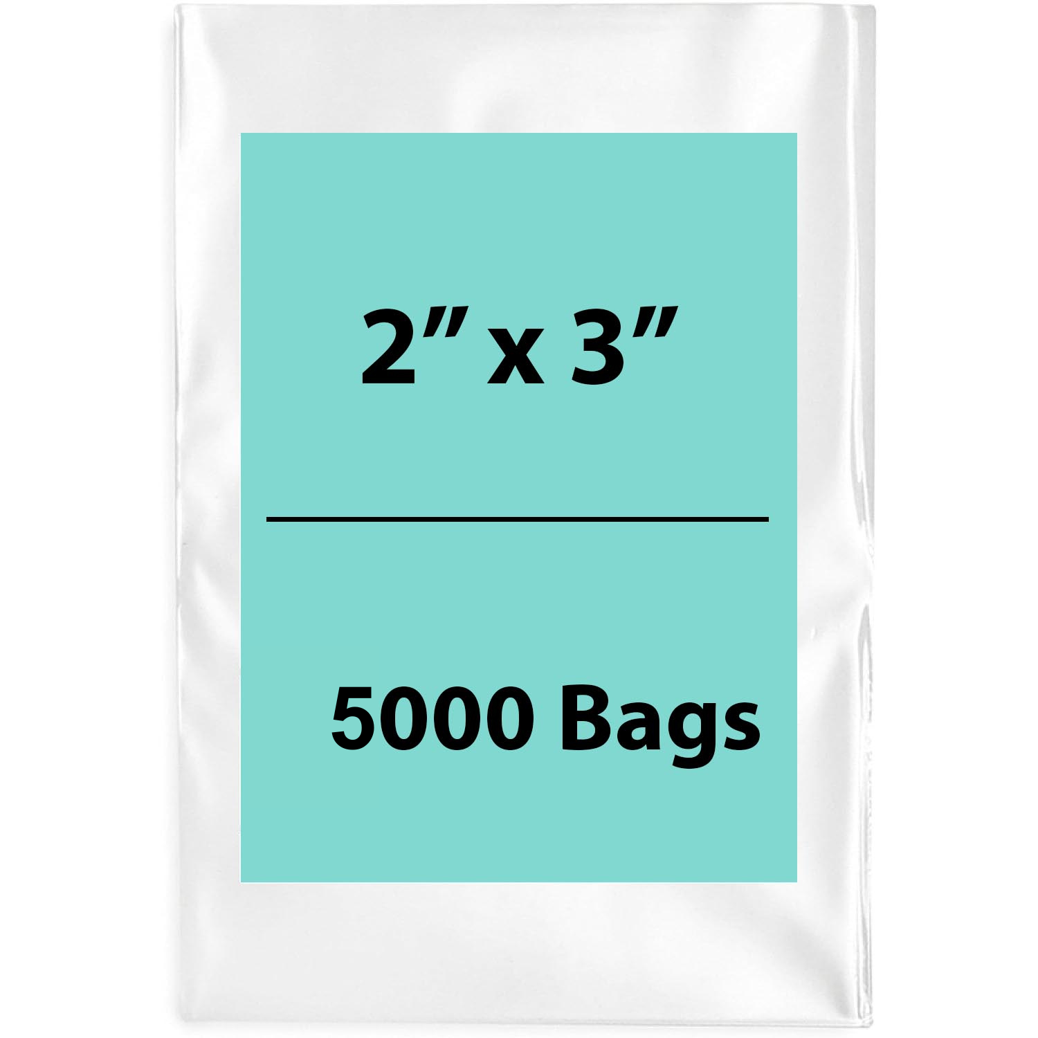 2X3 inches Clear Flat Poly Bags 1.5Mil Open Top (LDPE)