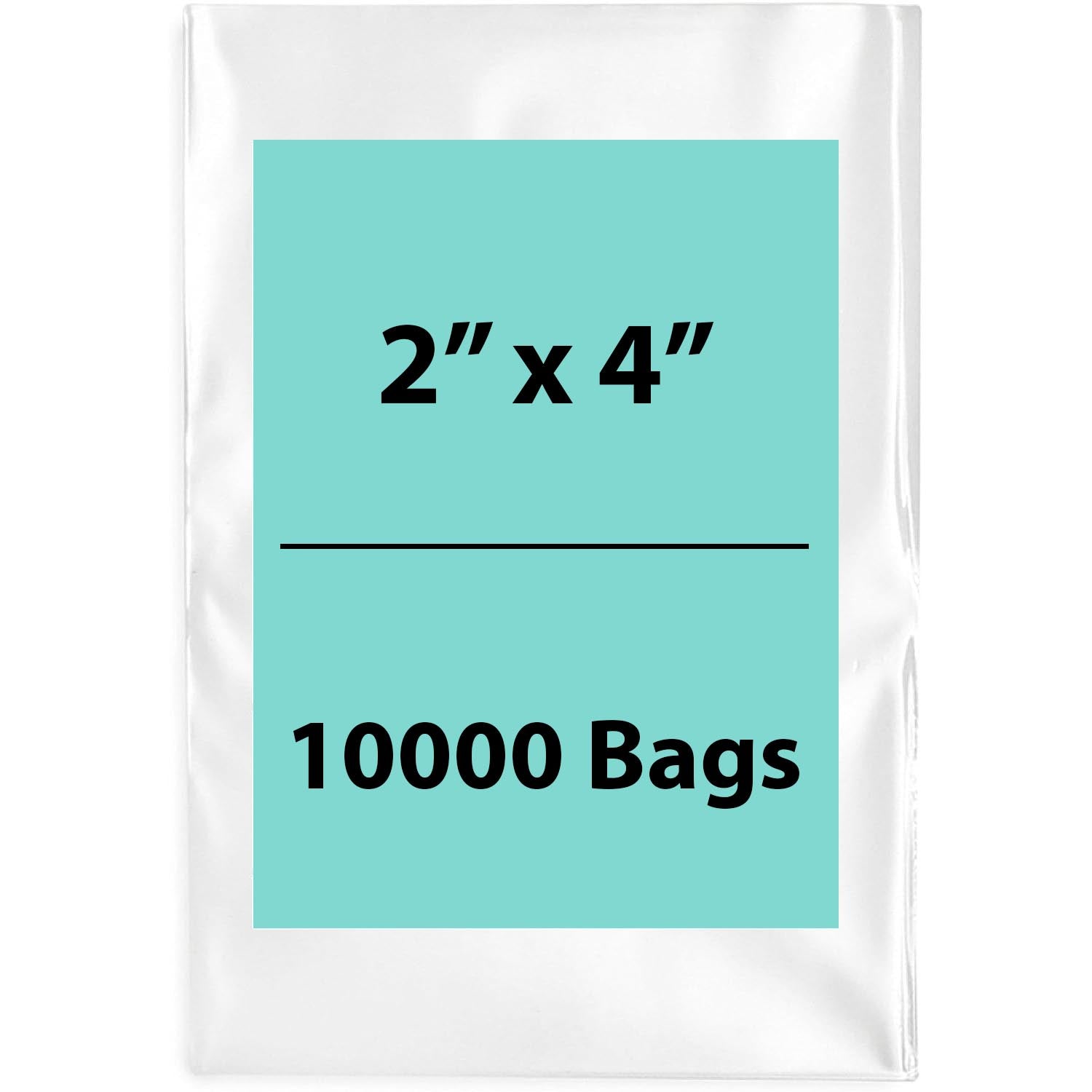 2X4 inches Clear Flat Poly Bags 1.5Mil Open Top (LDPE)