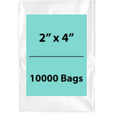 2X4 inches Clear Flat Poly Bags 1.5Mil Open Top (LDPE)