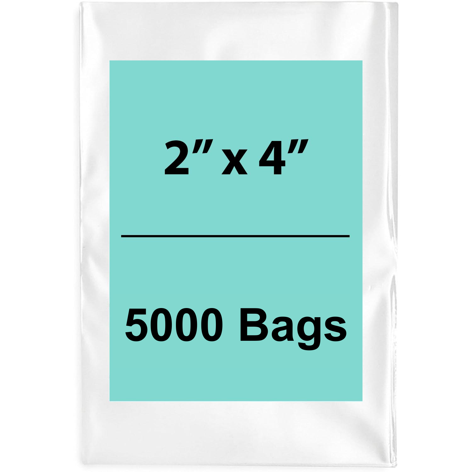 2X4 inches Clear Flat Poly Bags 1.5Mil Open Top (LDPE)