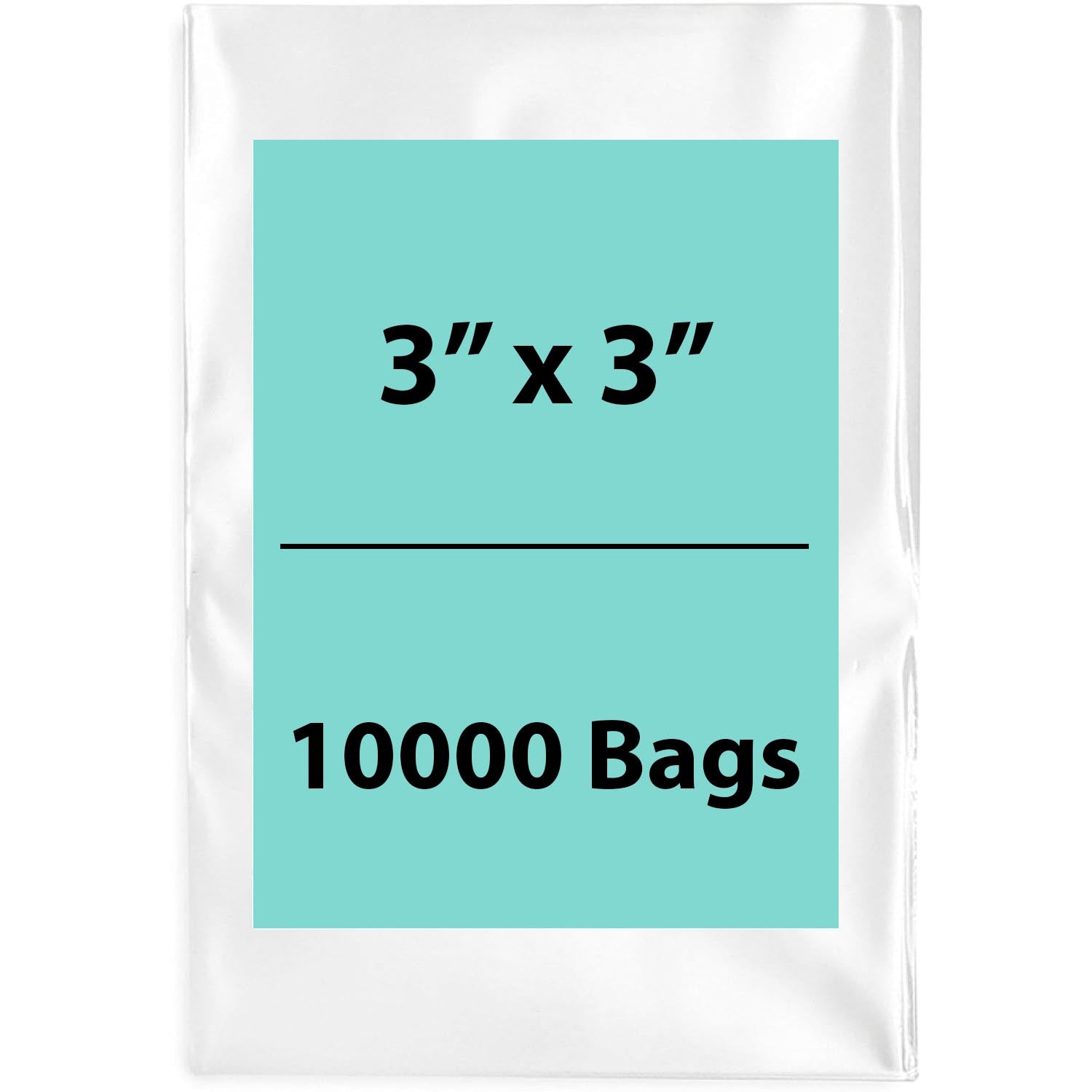 Clear Poly Bags 3"X3" 1.5 Mil 10000 Bags