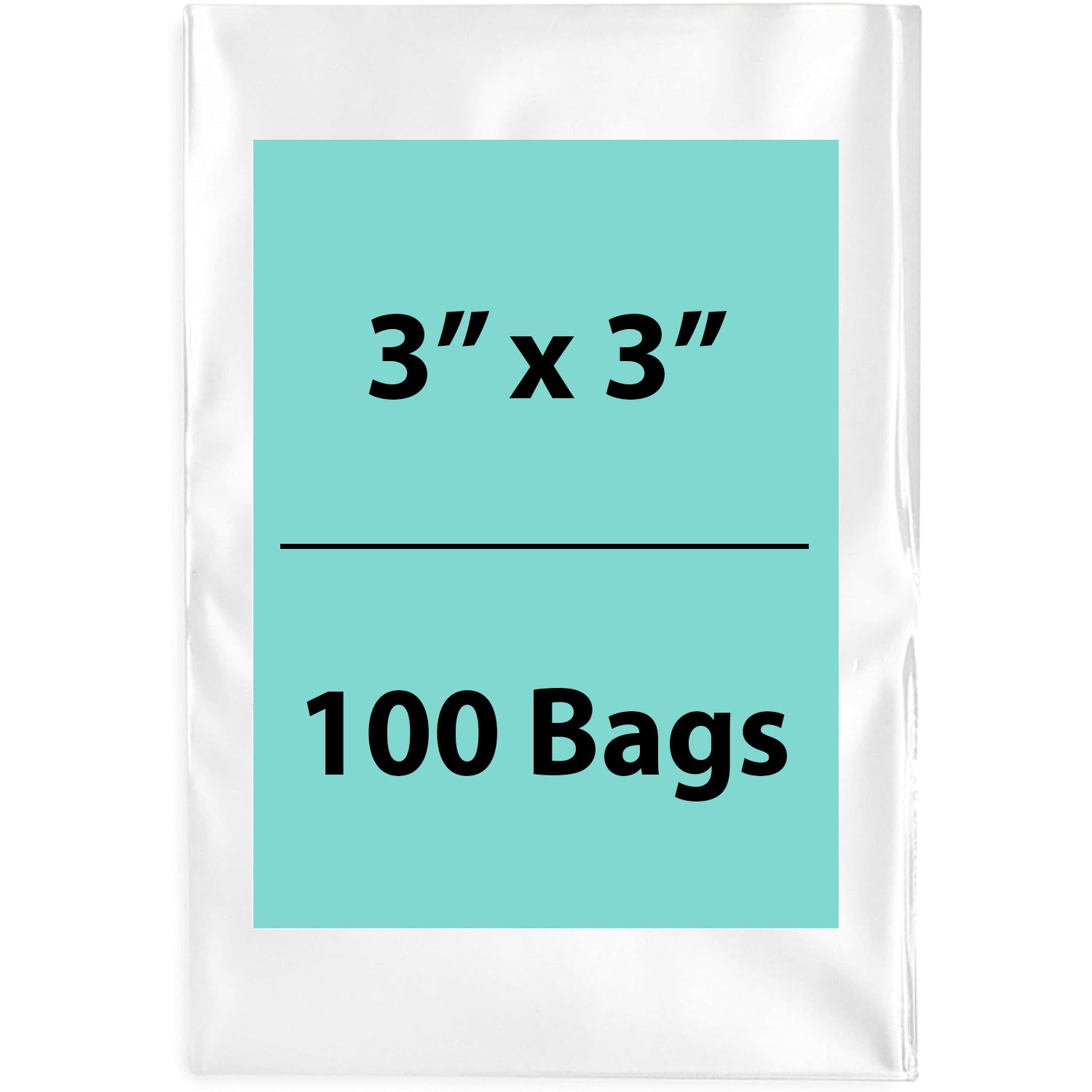 Clear Poly Bags 3"X3" 1.5 Mil 100 Bags