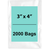 Clear Poly Bags 3"x4" 1.5 Mil 2000 Bags