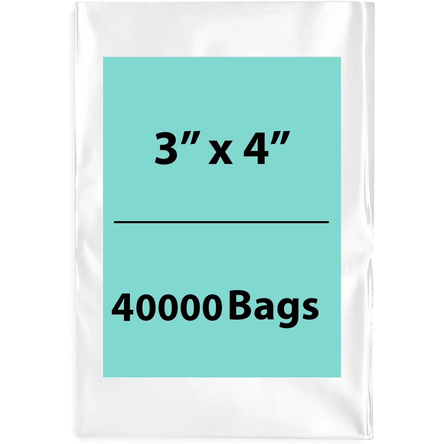 Clear Poly Bags 3"x4" 1.5 Mil 40000 Bags