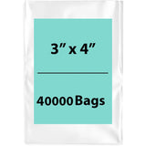 Clear Poly Bags 3"x4" 1.5 Mil 40000 Bags