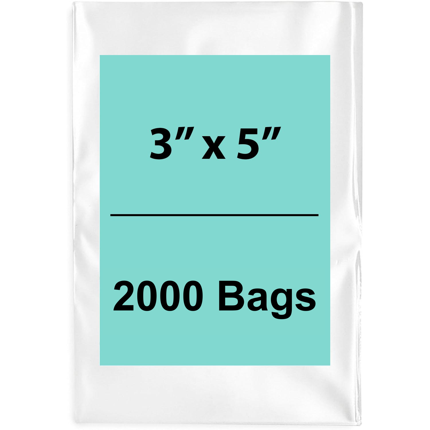 Clear Poly Bags 3"X5" 1.5 Mil 2000 Bags