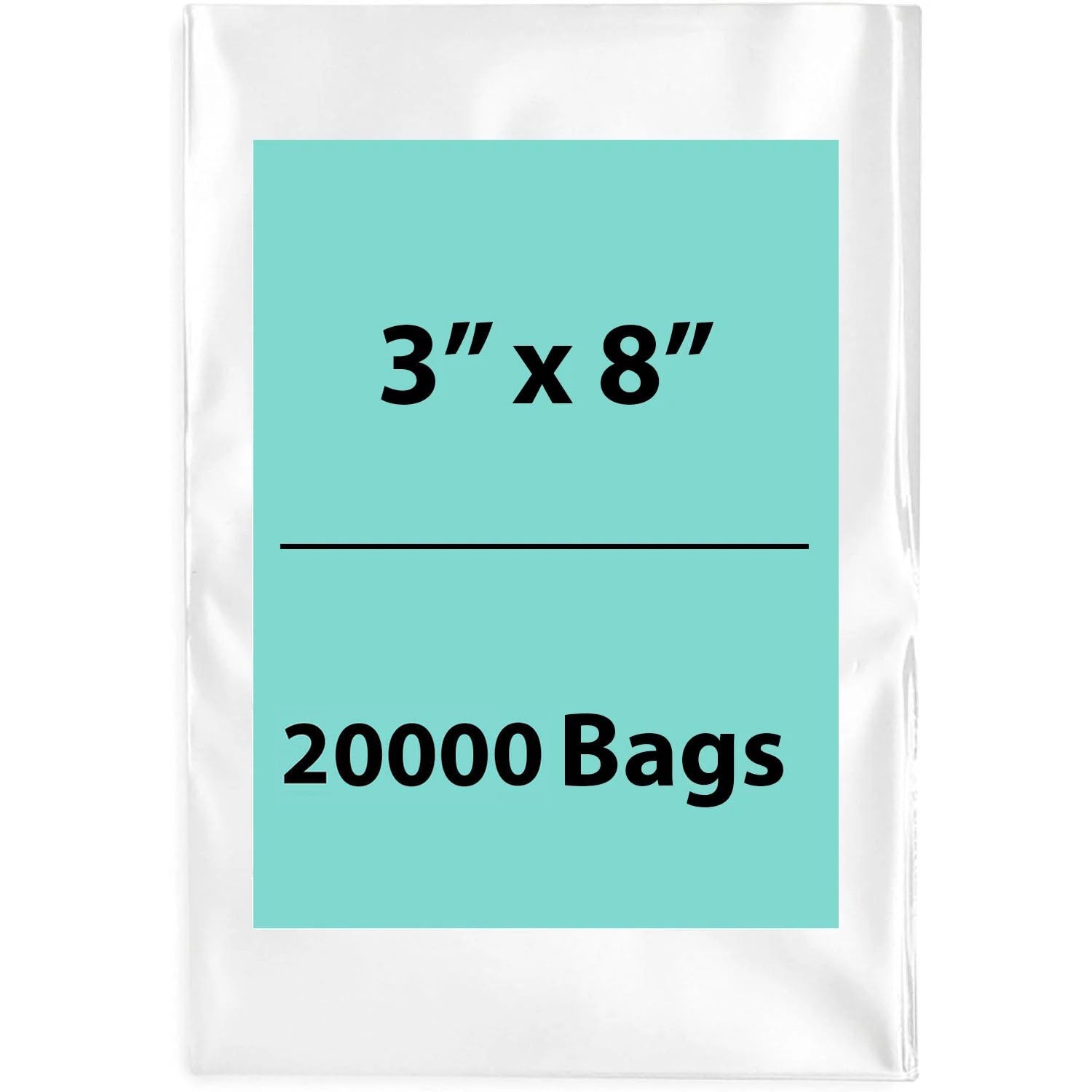 LDPE 3X8 Clear Poly Bags 20000 Bags