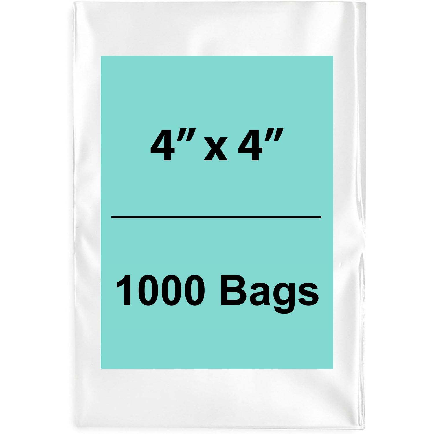 4X4 inches Clear Flat Poly Bags 1.5Mil Open Top (LDPE)