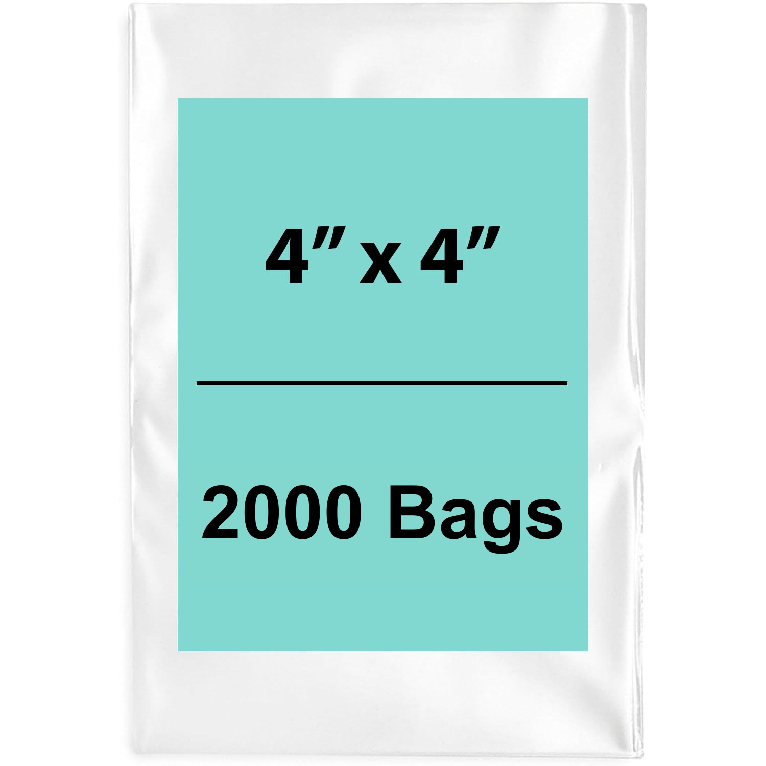 4X4 inches Clear Flat Poly Bags 1.5Mil Open Top (LDPE)
