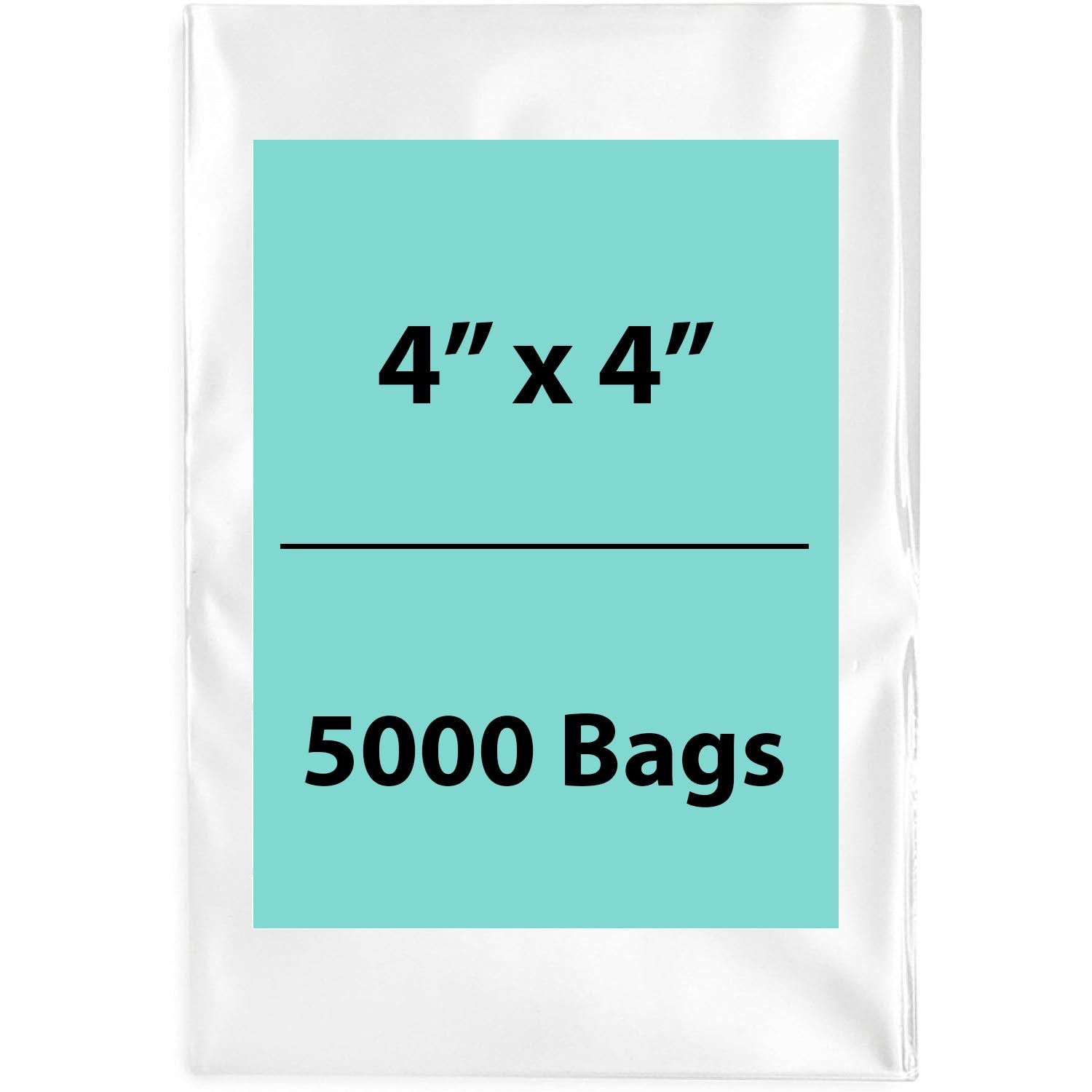 4X4 inches Clear Flat Poly Bags 1.5Mil Open Top (LDPE)