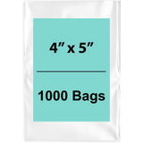 Clear Flat poly Bags 4"X5" 1.5 Mil 1000 Bags