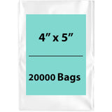 Clear Flat poly Bags 4"X5" 1.5 Mil 20000 Bags