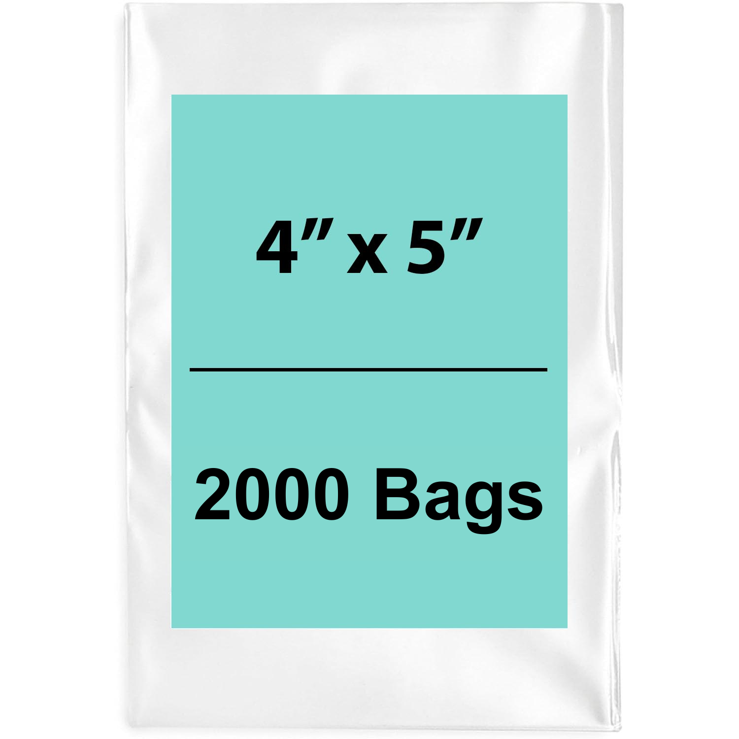 Clear Flat poly Bags 4"X5" 1.5 Mil 2000 Bags