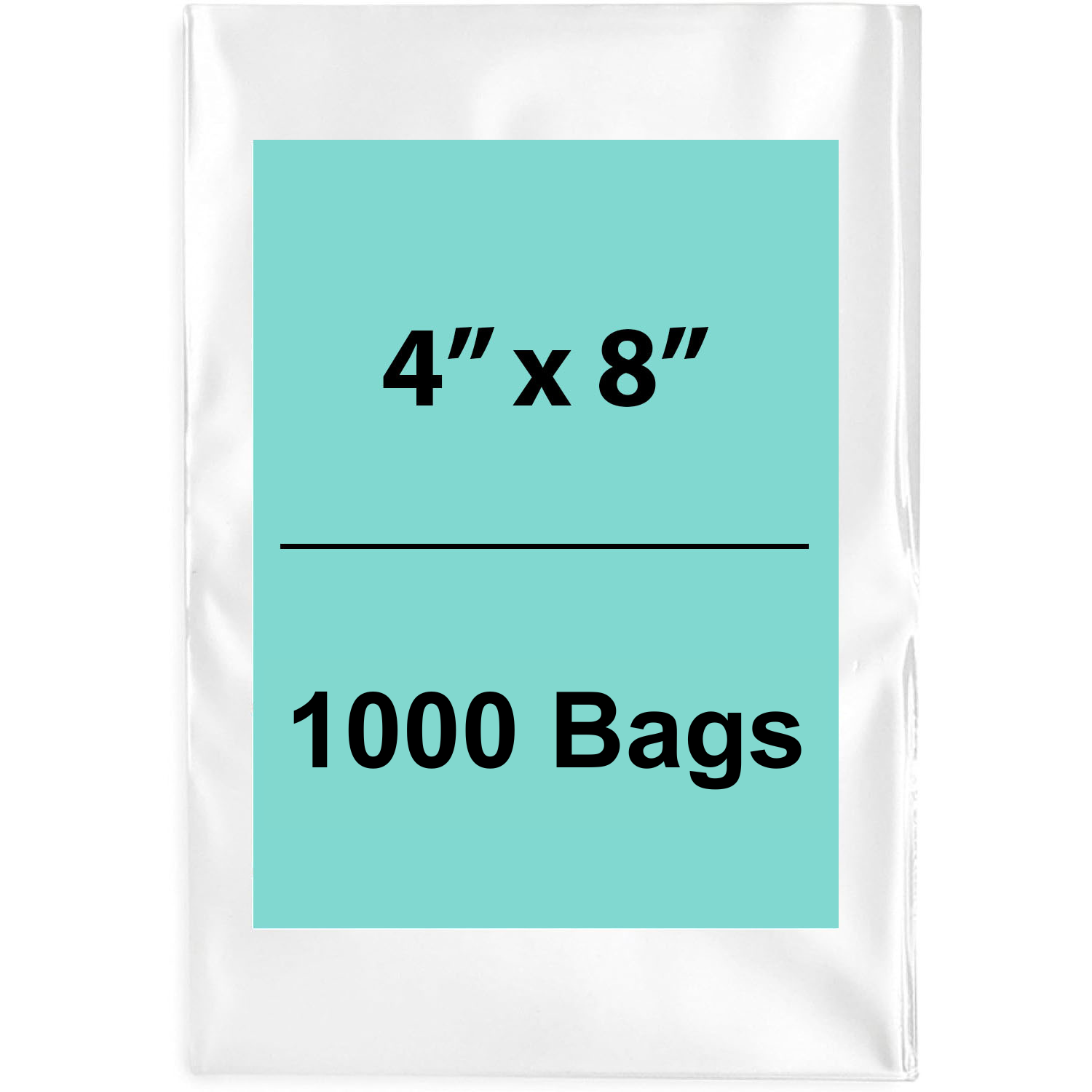 4X8 inches Clear Flat Poly Bags 1.5Mil Open Top (LDPE)