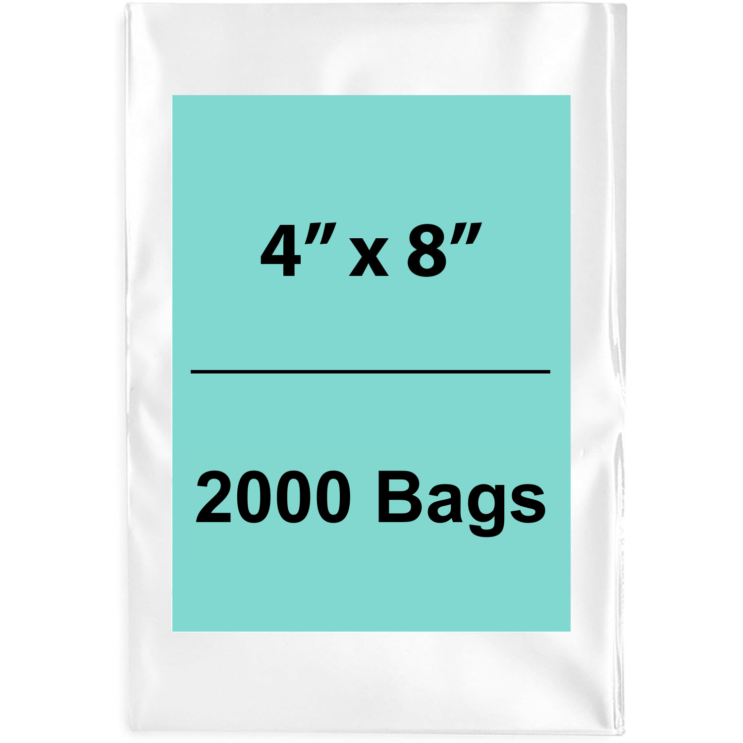 4X8 inches Clear Flat Poly Bags 1.5Mil Open Top (LDPE)