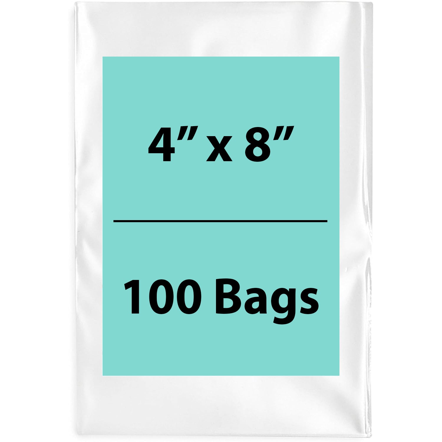 4X8 inches Clear Flat Poly Bags 1.5Mil Open Top (LDPE)
