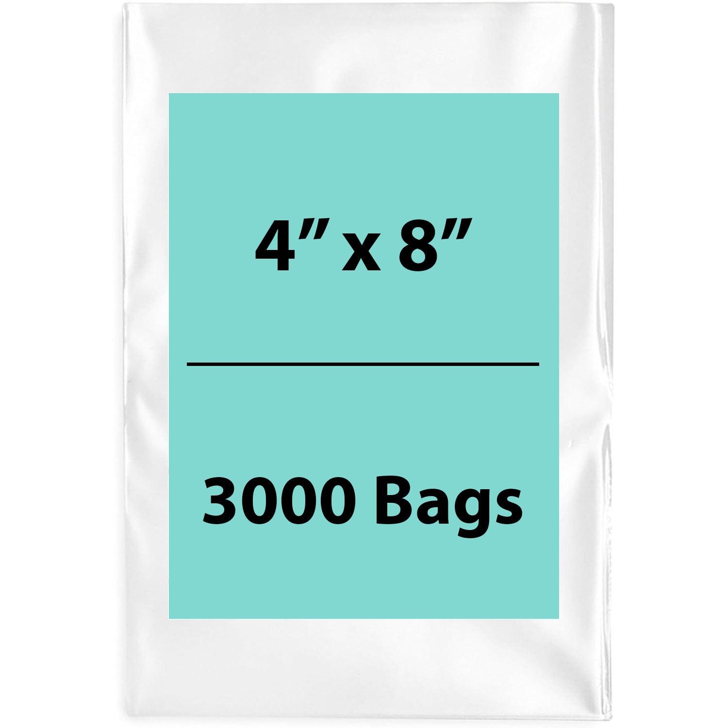 4X8 inches Clear Flat Poly Bags 1.5Mil Open Top (LDPE)