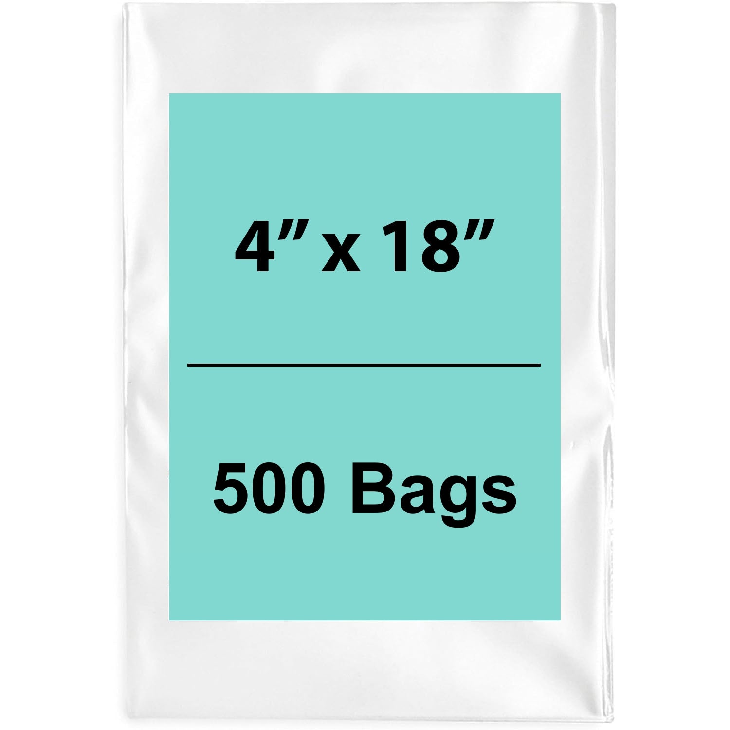 Clear Poly Bags 1.5 Mil 4"x18" 500 Bags