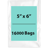 Clear Poly Bags 5"X6" 1.5 Mil LDPE 16000 Bags