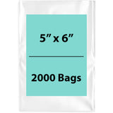Clear Poly Bags 5"X6" 1.5 Mil LDPE 2000 Bags
