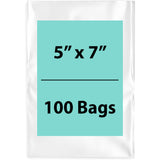 Clear Poly bags 1.5 Mil 5"x7" LDPE 100 Bags