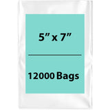 Clear Poly bags 1.5 Mil 5"x7" LDPE 12000 Bags