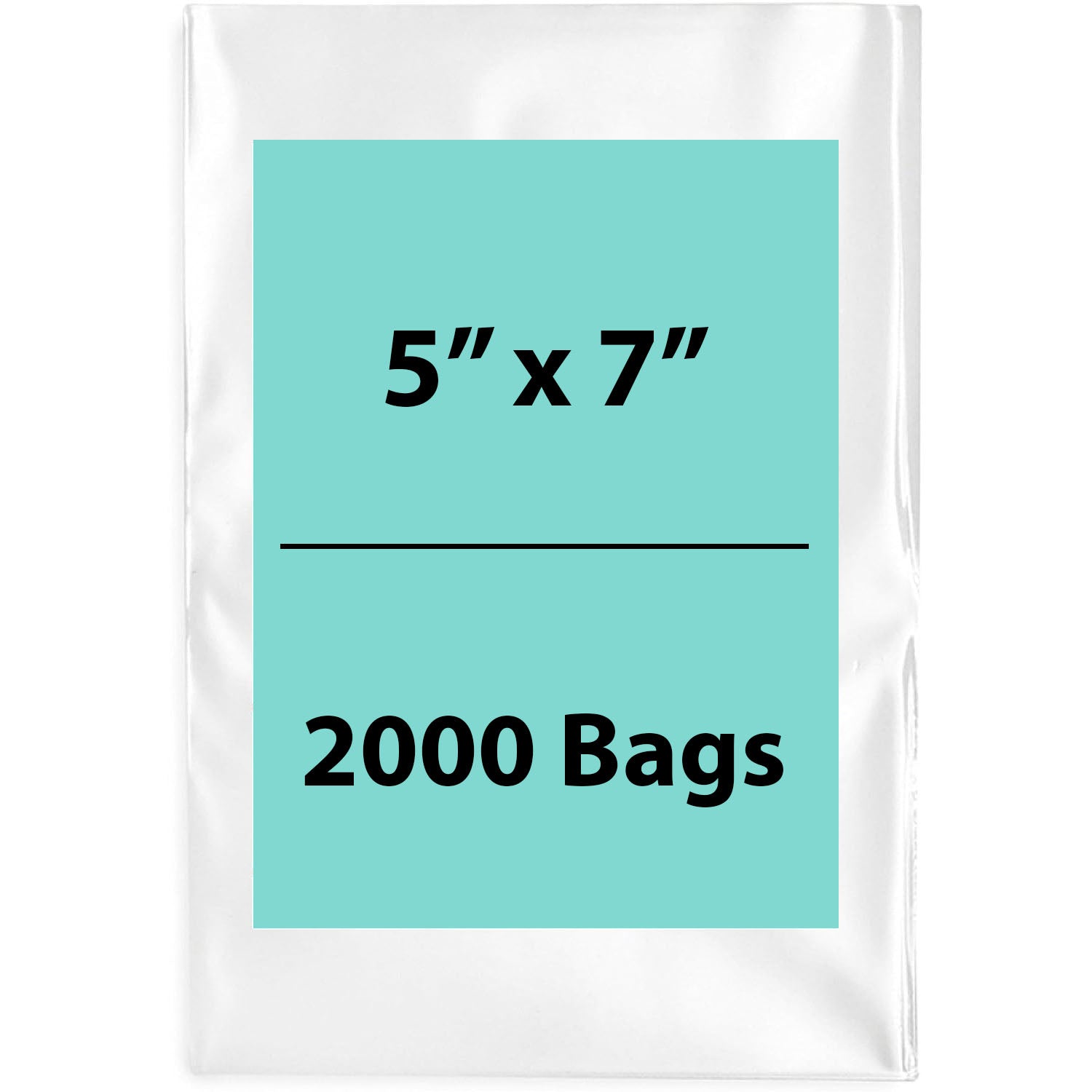 Clear Poly bags 1.5 Mil 5"x7" LDPE 2000 Bags