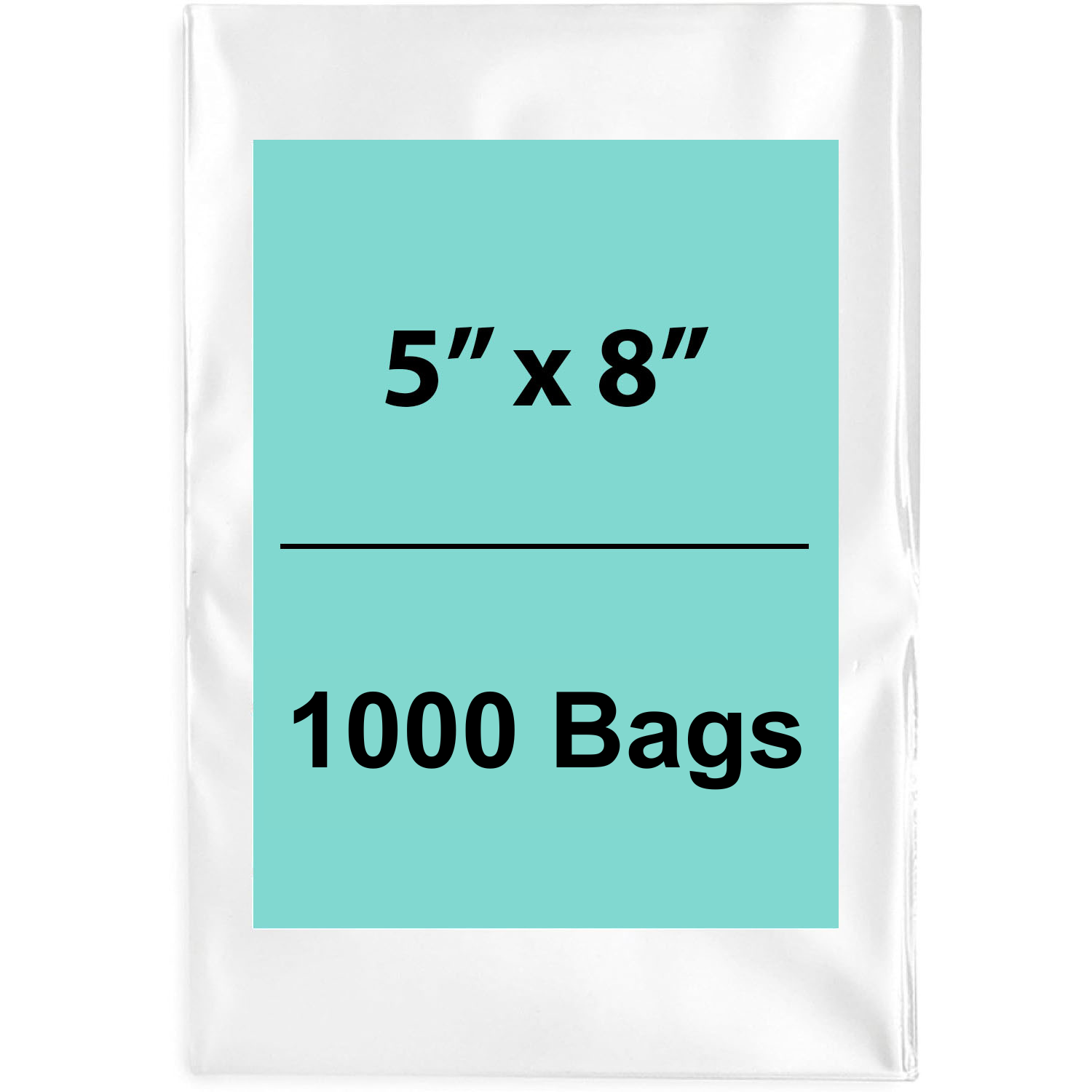 5X8 inches Clear Flat Poly Bags 1.5Mil Open Top (LDPE)