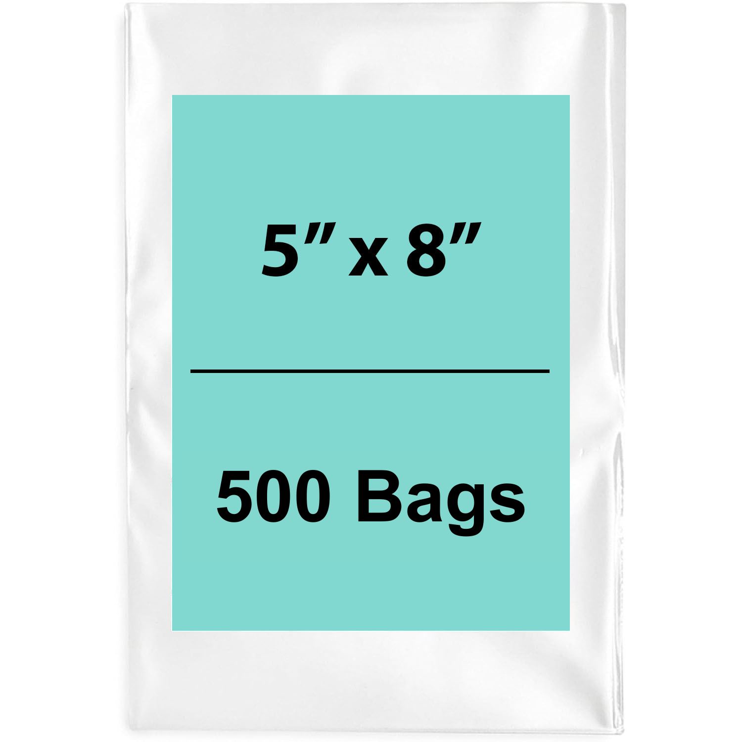 5X8 inches Clear Flat Poly Bags 1.5Mil Open Top (LDPE)