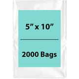 Clear Poly Bags 5"X10" 1.5 Mil 2000 Bags