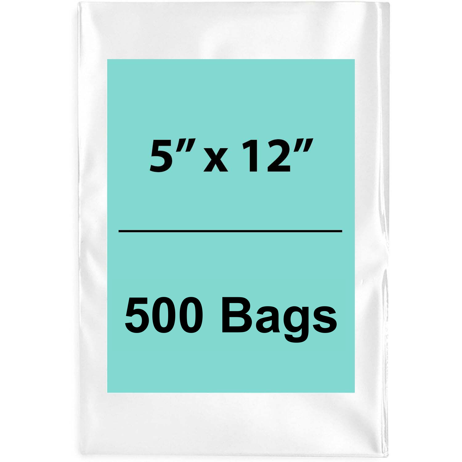 5X12 inches Clear Flat Poly Bags 1.5Mil Open Top (LDPE)