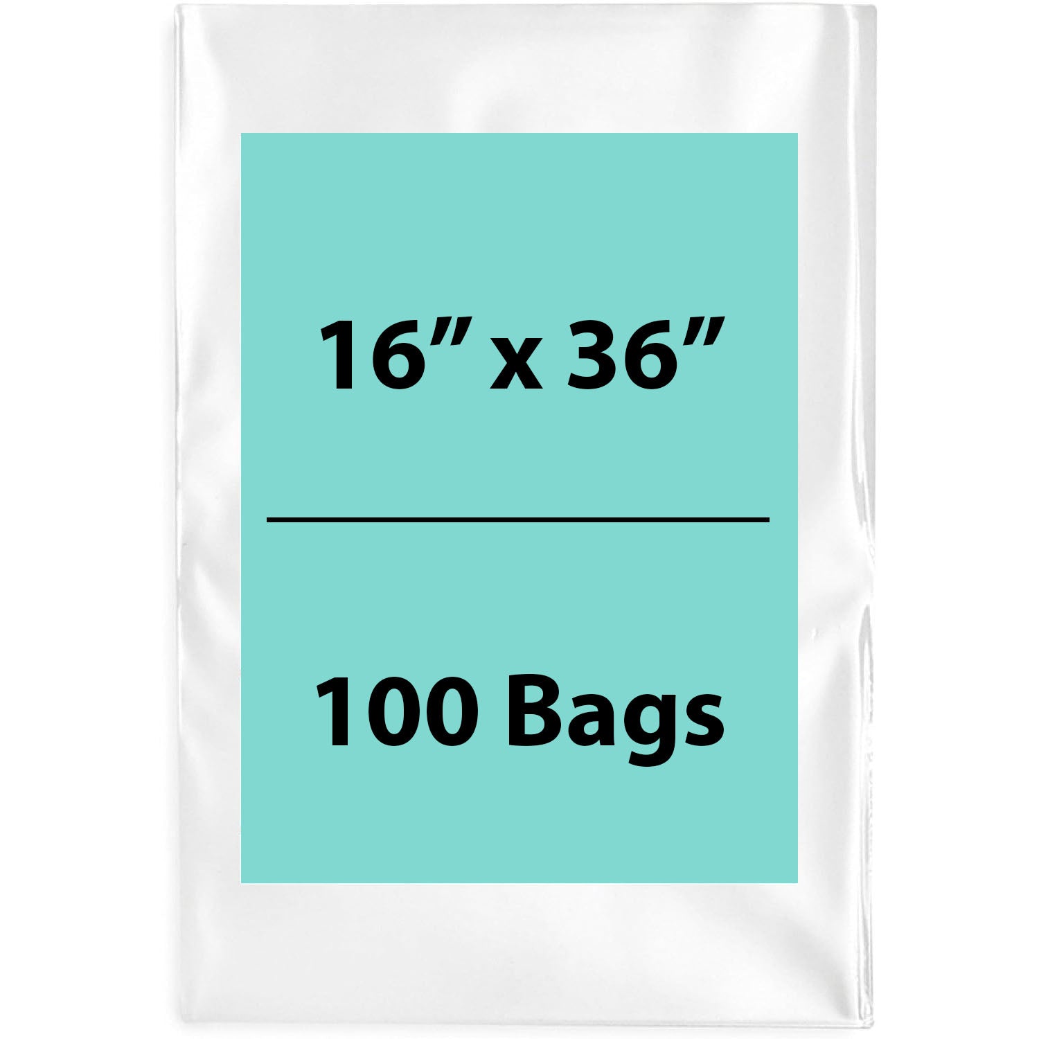 Clear Poly Bags 2 Mil Size: 16 inch (width) X 36 inch (Height) Pack of 100 Bags