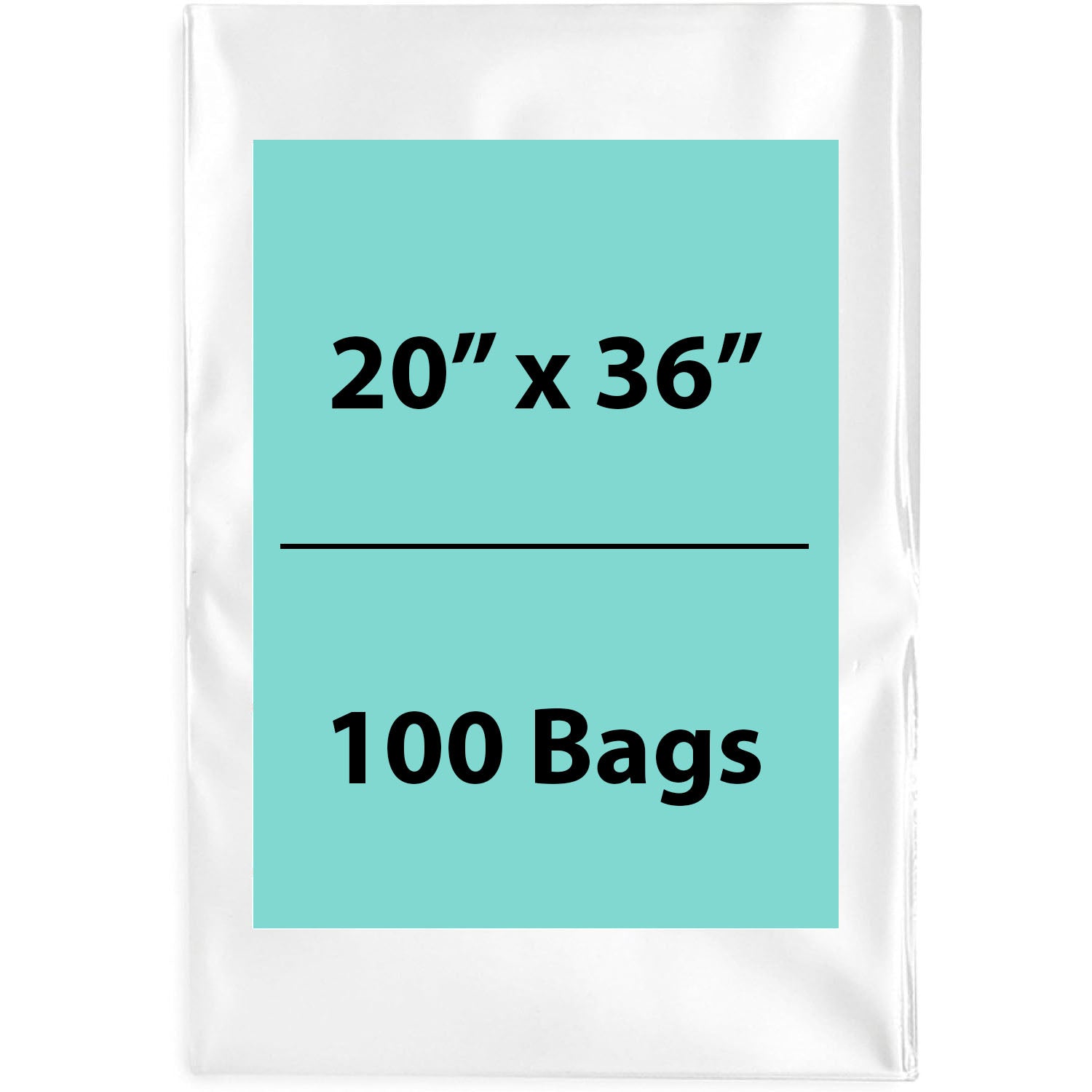 Clear Poly Bags 2 Mil Size: 20 inch (width) X 36 inch (Height) Pack of 100 Bags