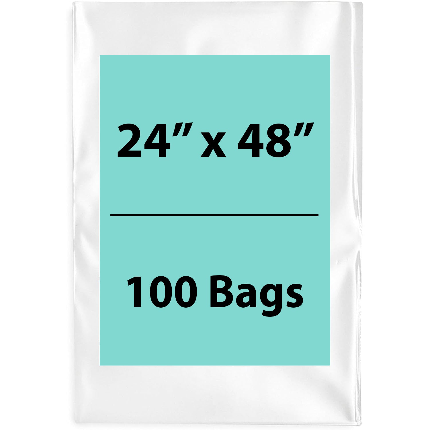Clear Poly Bags 2 Mil size: 24 inch (width) X 48 inch (Height) Pack of 100 Bags