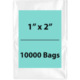 Clear Poly Bags 2 Mil Size: 1 inch (width) X 2 inch (Height) Pack of 10000 Bags