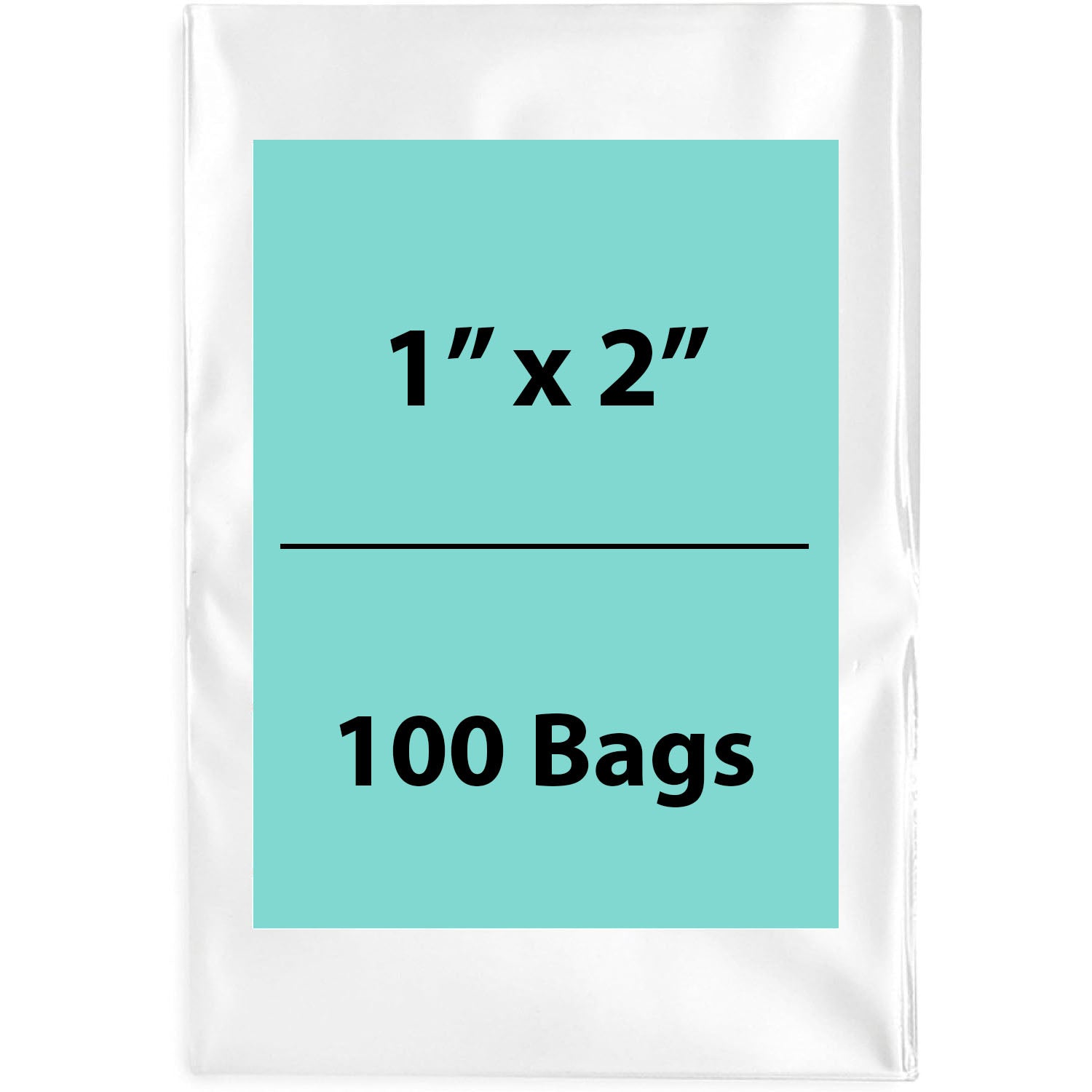 Clear Poly Bags 2 Mil Size: 1 inch (width) X 2 inch (Height) Pack of 100 Bags