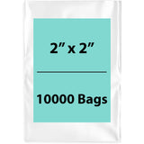 Clear Poly Bags 2 Mil Size: 2 inch (width) X 2 inch (Height) Pack of 10000 Bags