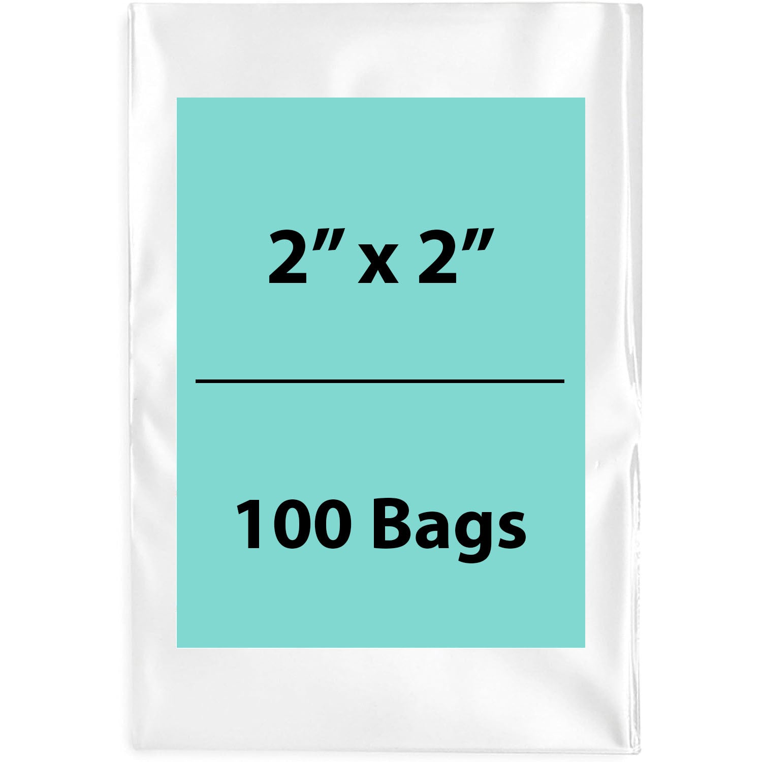 Clear Poly Bags 2 Mil Size: 2 inch (width) X 2 inch (Height) Pack of 100 Bags