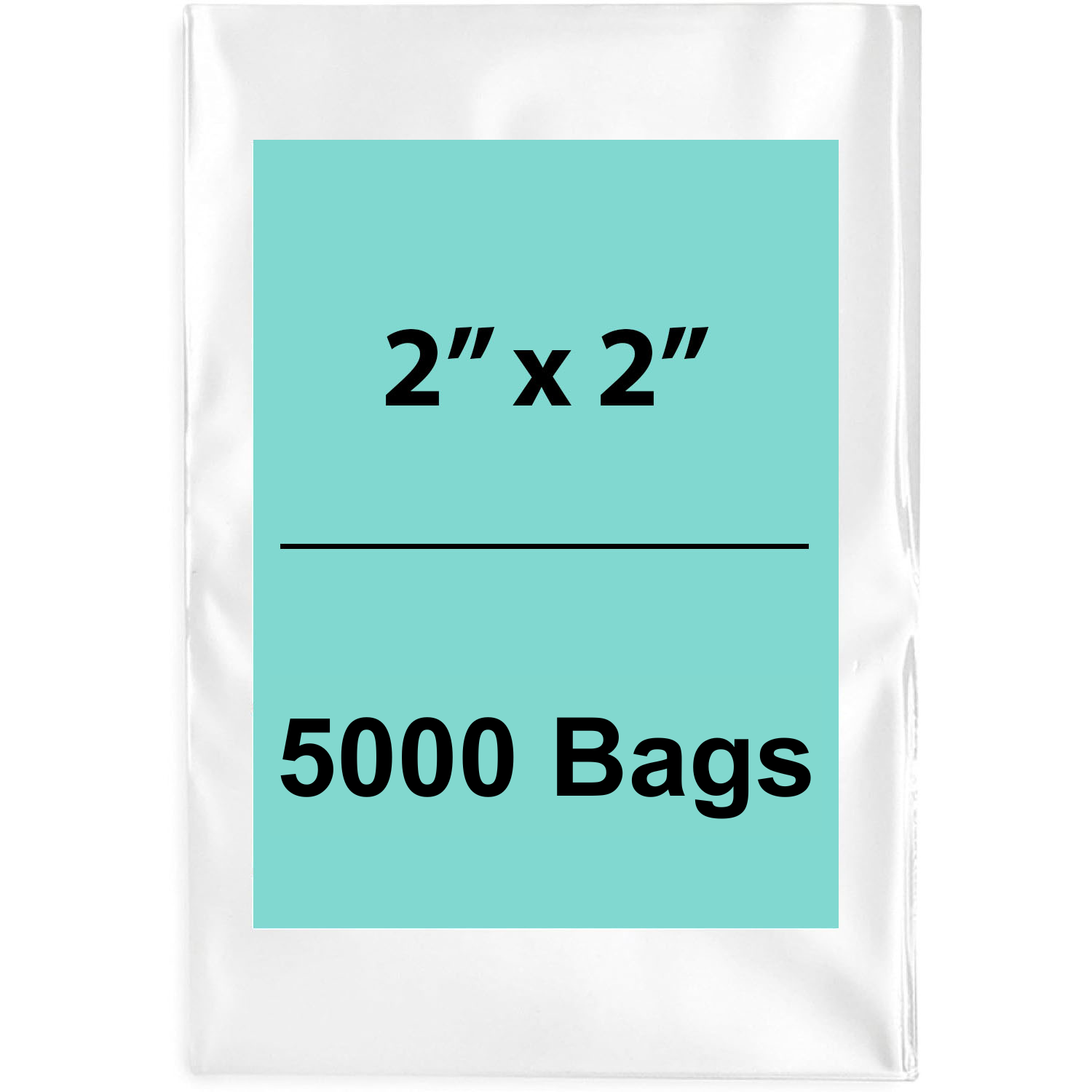 2X2 inches Clear Flat Poly Bags 2Mil Open Top (LDPE)