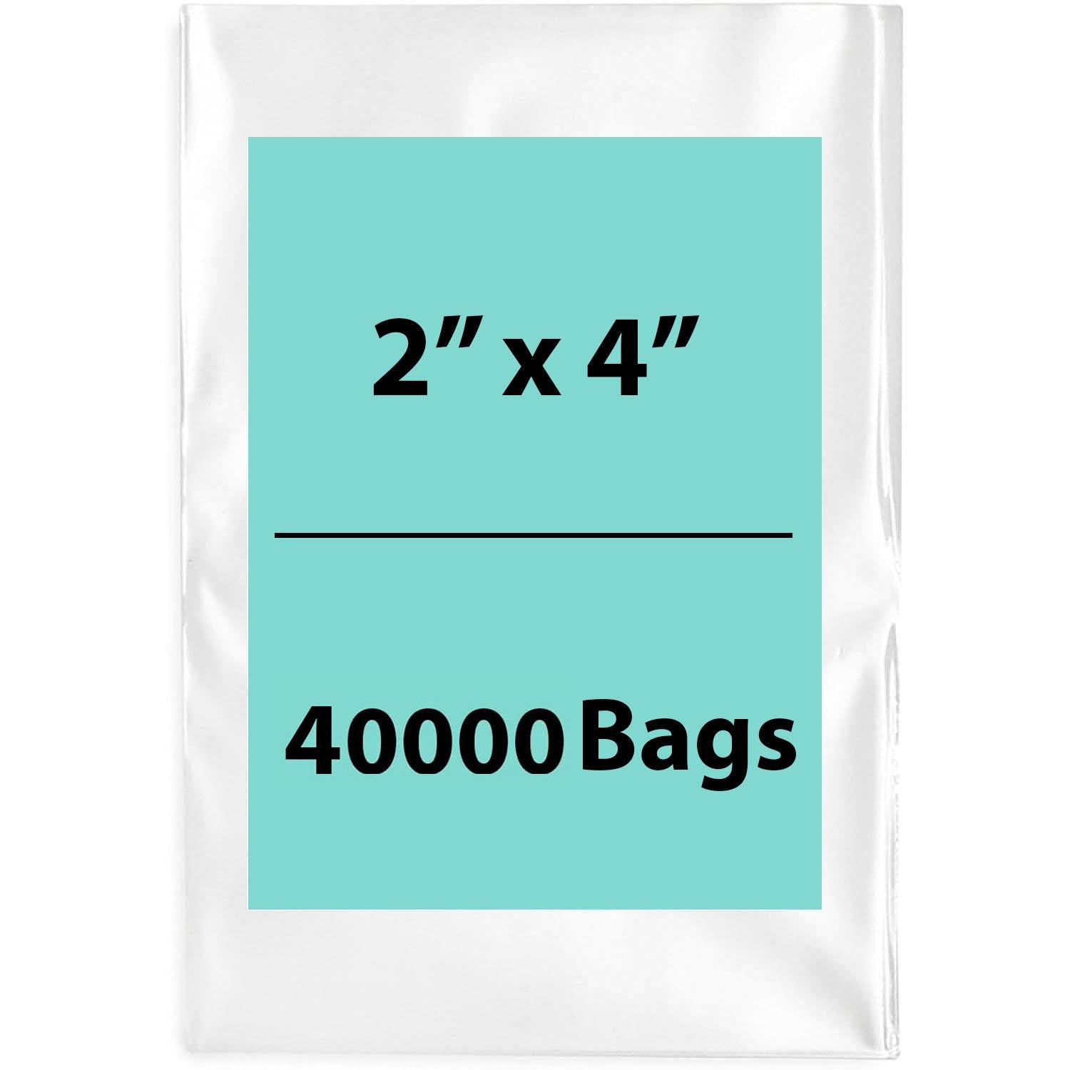 LDPE Clear Poly Bags 2X4 inches 40000 Bags