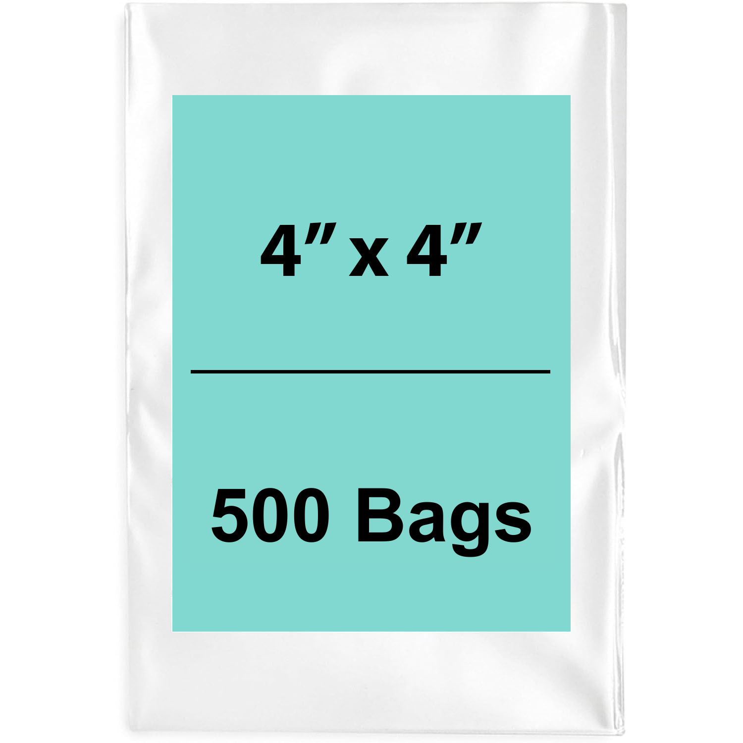 4X4 inches Clear Flat Poly Bags 2Mil Open Top (LDPE)