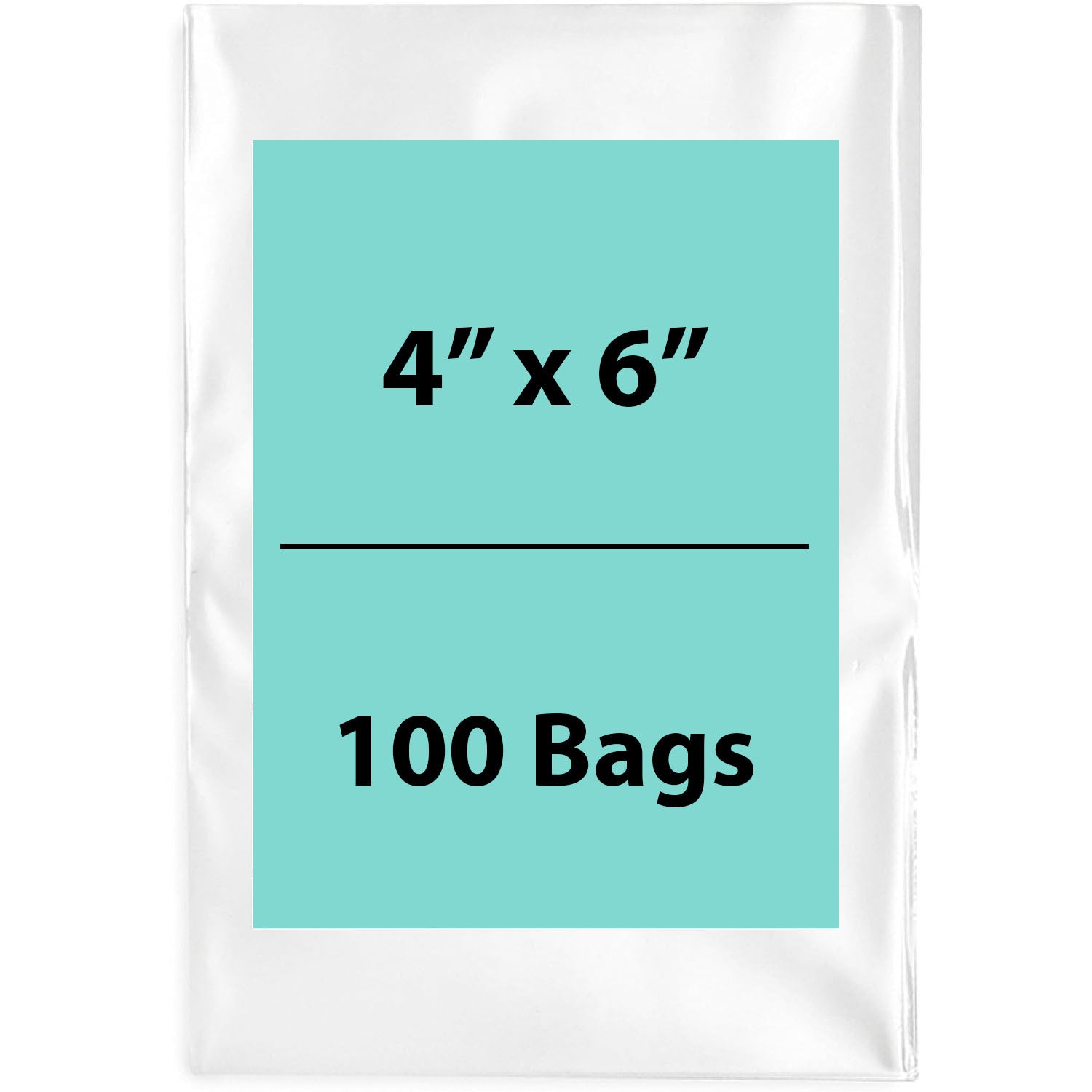 Clear Poly Bags 2 Mil Size: 4 inch (width) X 6 inch (height) Pack of 100 Bags