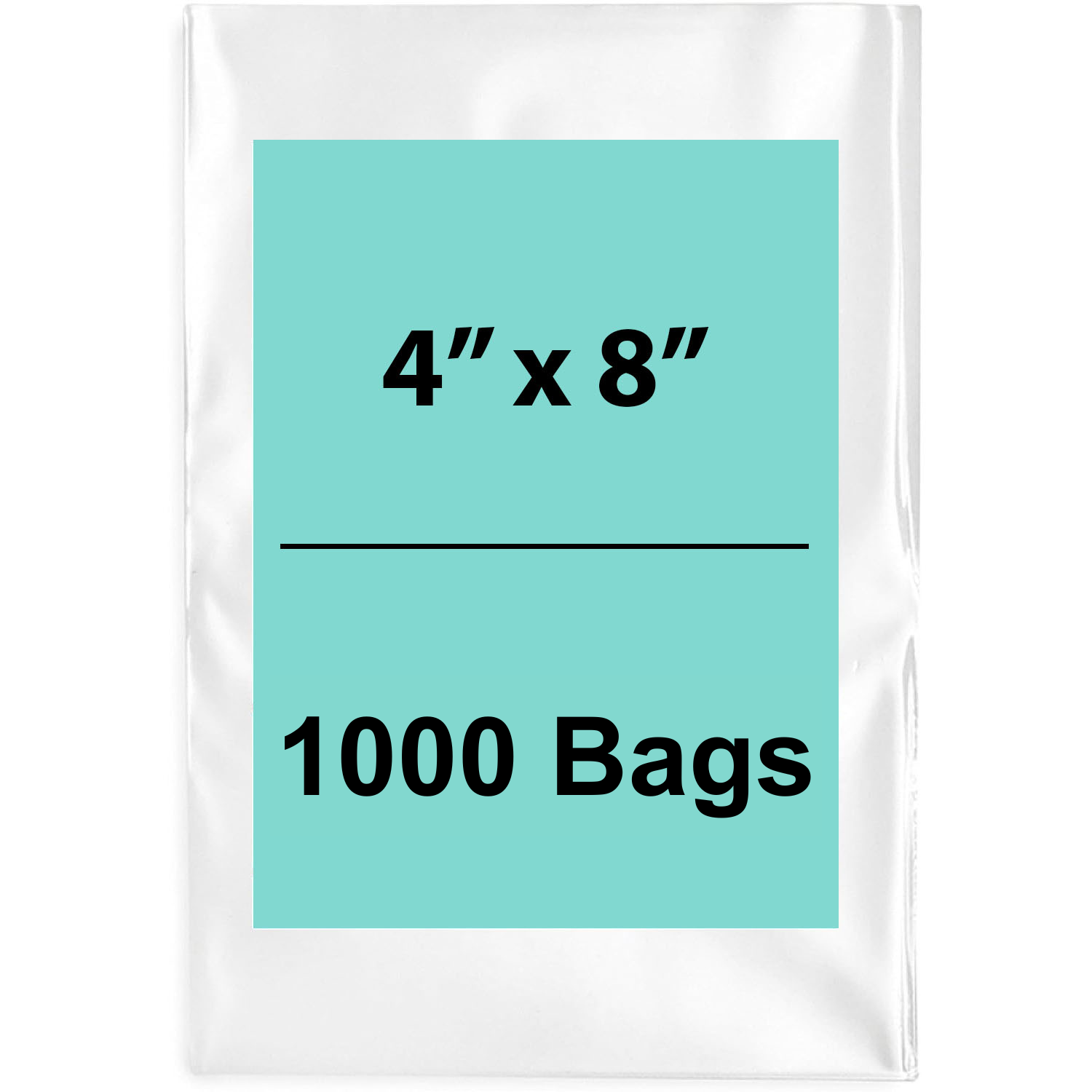 4X8 inches Clear Flat Poly Bags 2Mil Open Top (LDPE)