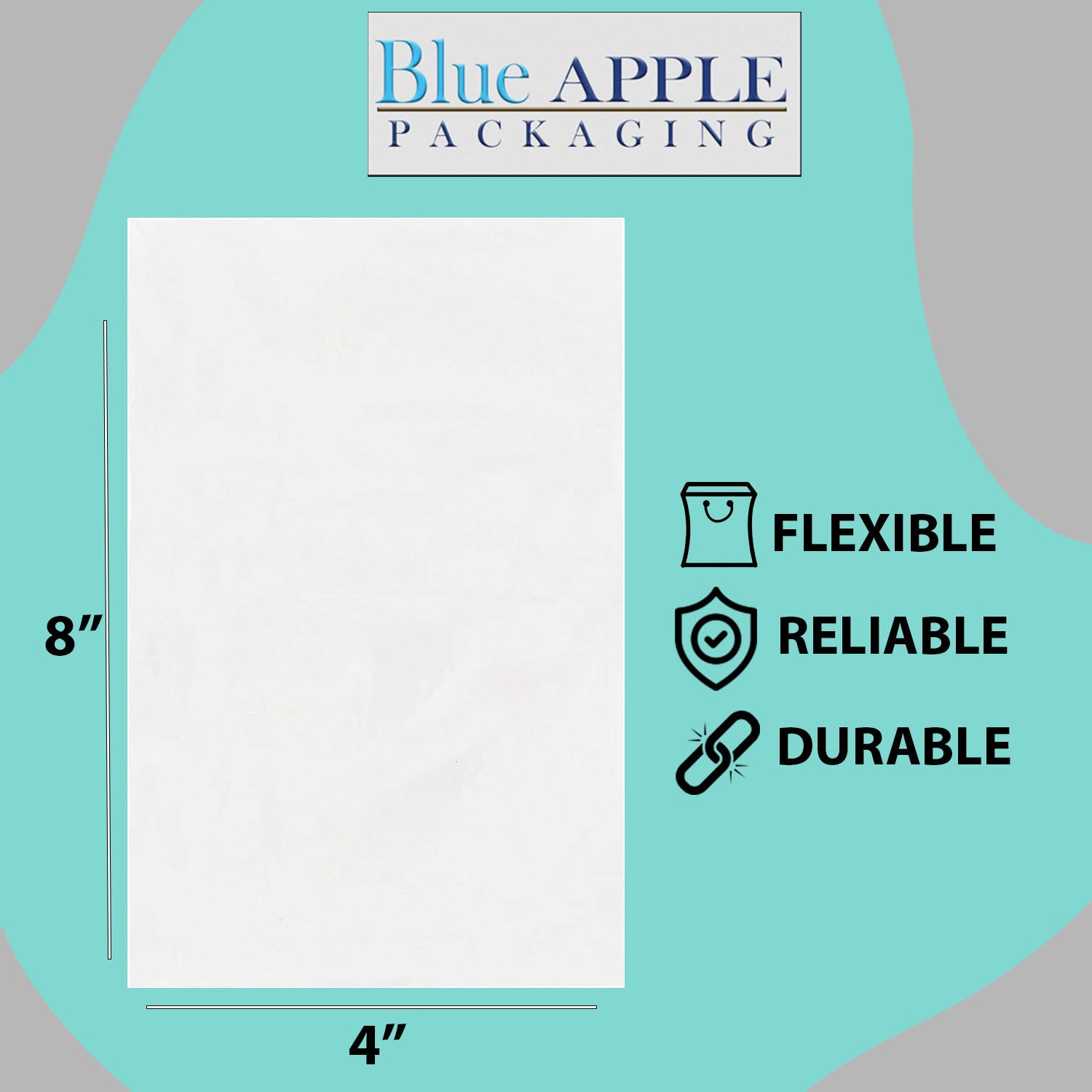 Clear Poly Bags 2 Mil Size: 4 inch (width) X 8 inch (height)